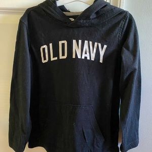 Black Old Navy Boys Long Sleeve Shirt with Hoodie